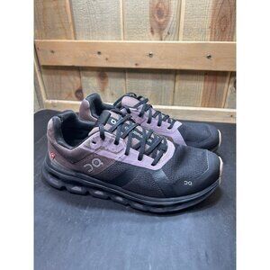 On Cloud Cloudrunner Waterproof Black/Grape Running Shoes Womens Size 7.5